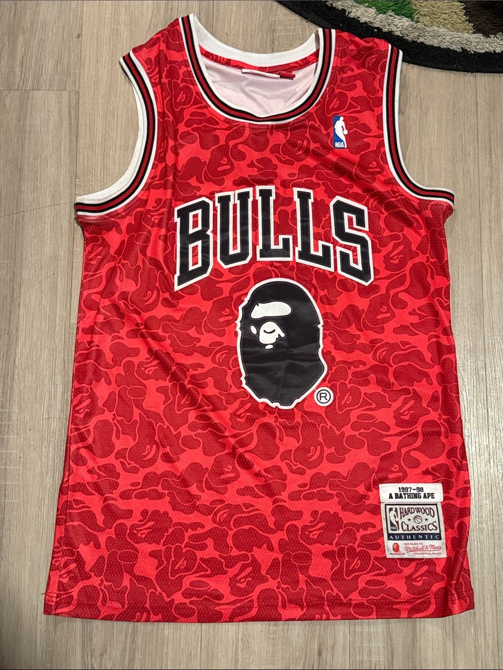 A Bathing Ape - Bulls Red Camo Jersey S